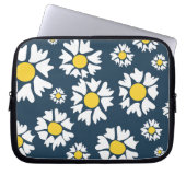Daisy Pattern, Blumenmuster, weiße Daisien Laptopschutzhülle (Vorderseite)
