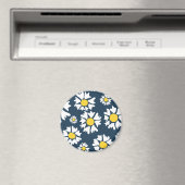 Daisy Pattern, Blumenmuster, weiße Daisien Magnet (In Situ (Geschirrspüler))