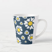 Daisy Pattern, Blumenmuster, weiße Daisien Milchtasse (Rechts)