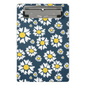 Daisy Pattern, Blumenmuster, weiße Daisien Mini Klemmbrett (Vorderseite)