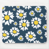 Daisy Pattern, Blumenmuster, weiße Daisien Mousepad (Vorne)