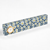 Daisy Pattern, Blumenmuster, weiße Daisien Namensplakette