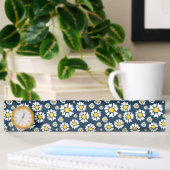 Daisy Pattern, Blumenmuster, weiße Daisien Namensplakette