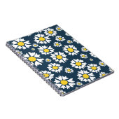 Daisy Pattern, Blumenmuster, weiße Daisien Notizblock (Rechte Seite)