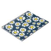 Daisy Pattern, Blumenmuster, weiße Daisien Notizblock (Linke Seite)
