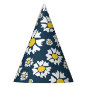 Daisy Pattern, Blumenmuster, weiße Daisien Partyhütchen (Links)