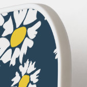 Daisy Pattern, Blumenmuster, weiße Daisien Pickleball Schläger (Linke Seite)