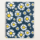 Daisy Pattern, Blumenmuster, weiße Daisien Planer (Vorderseite)