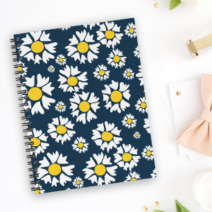 Daisy Pattern, Blumenmuster, weiße Daisien Planer