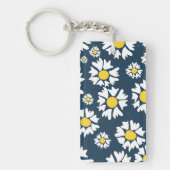 Daisy Pattern, Blumenmuster, weiße Daisien Schlüsselanhänger (Vorderseite)