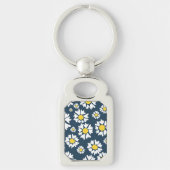 Daisy Pattern, Blumenmuster, weiße Daisien Schlüsselanhänger (Vorderseite)