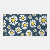 Daisy Pattern, Blumenmuster, weiße Daisien Schreibtischunterlage (Vorderseite)