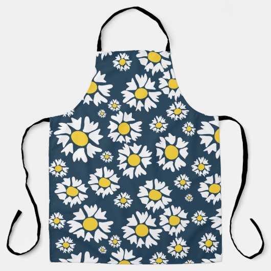 Daisy Pattern, Blumenmuster, weiße Daisien Schürze (Vorderseite)