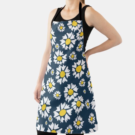 Daisy Pattern, Blumenmuster, weiße Daisien Schürze (InSitu)