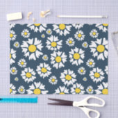 Daisy Pattern, Blumenmuster, weiße Daisien Seidenpapier (Handwerk)