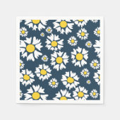 Daisy Pattern, Blumenmuster, weiße Daisien Serviette (Vorderseite)