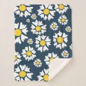 Daisy Pattern, Blumenmuster, weiße Daisien Sherpadecke (Vorderseite)