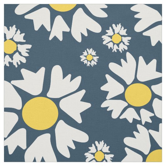 Daisy Pattern, Blumenmuster, weiße Daisien Stoff (Muster)