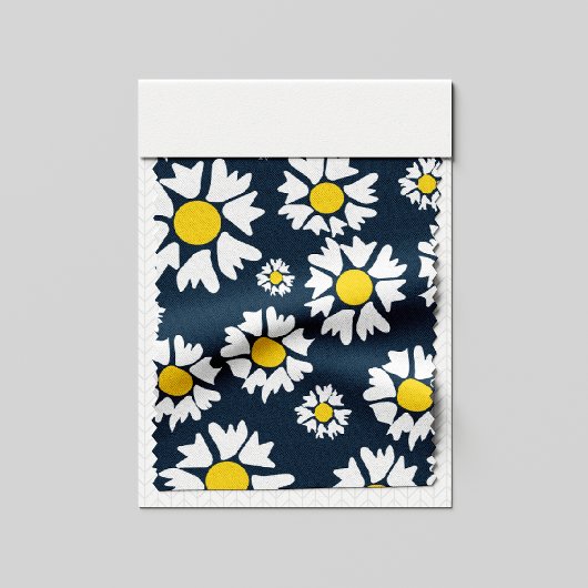 Daisy Pattern, Blumenmuster, weiße Daisien Stoff