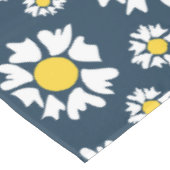 Daisy Pattern, Blumenmuster, weiße Daisien Tischdecke (Schrägansicht)