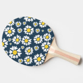 Daisy Pattern, Blumenmuster, weiße Daisien Tischtennis Schläger (Seitenansicht)