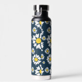 Daisy Pattern, Blumenmuster, weiße Daisien Trinkflasche (Rechts)