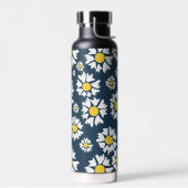 Daisy Pattern, Blumenmuster, weiße Daisien Trinkflasche (Links)