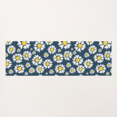 Daisy Pattern, Blumenmuster, weiße Daisien Yogamatte (Rückseite (Horizontal))