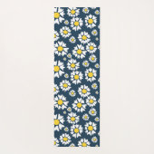 Daisy Pattern, Blumenmuster, weiße Daisien Yogamatte (Rückseite)