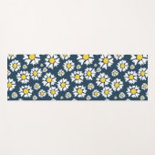 Daisy Pattern, Blumenmuster, weiße Daisien Yogamatte (Vorderseite (Horizontal))