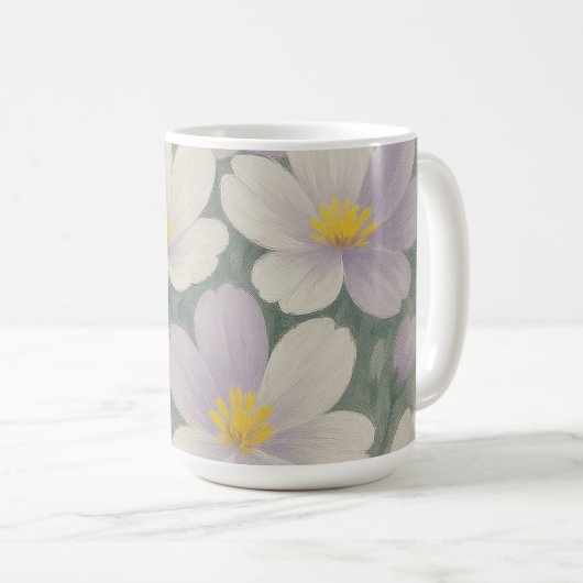 Daisy Pattern Ceramic Mug Kaffeetasse (VorderseiteRechts)