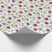 Daisy Pattern Doodle Pen and Ink Style Geschenkpapier (Ecke)