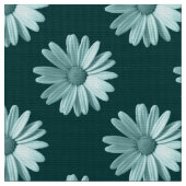 Daisy Pattern - Dunkle grüne Stoffe (Nahaufnahme)
