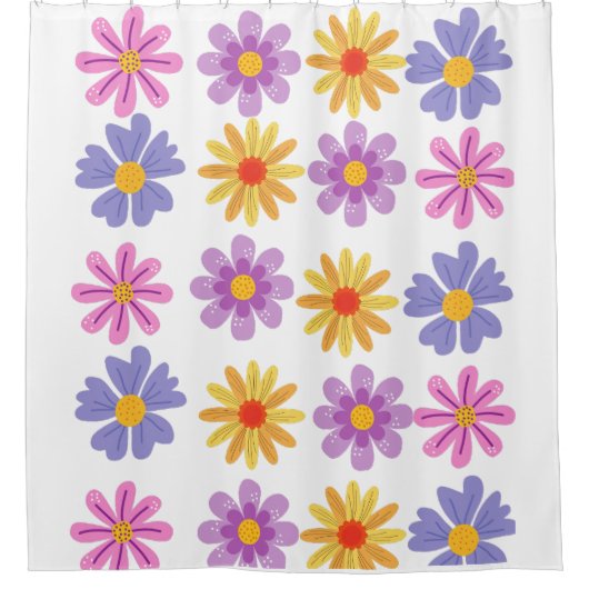 Daisy Pattern Duschvorhang (Vorderseite)