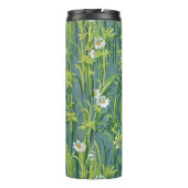 Daisy Pattern, grünes Muster, Thermosbecher (Rückseite)