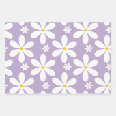 Daisy Pattern (Lila) Geschenkpapier Set (Vorderseite 3)