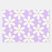 Daisy Pattern (Lila) Geschenkpapier Set (Vorderseite 2)