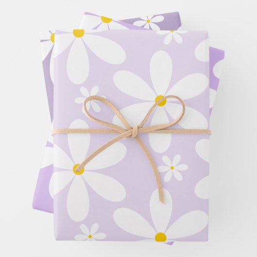 Daisy Pattern (Lila) Geschenkpapier Set (Beispiel)