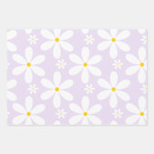 Daisy Pattern (Lila) Geschenkpapier Set (Vorderseite)