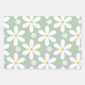 Daisy Pattern (Mint) Geschenkpapier Set (Vorderseite 3)