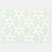Daisy Pattern (Mint) Geschenkpapier Set (Vorderseite)