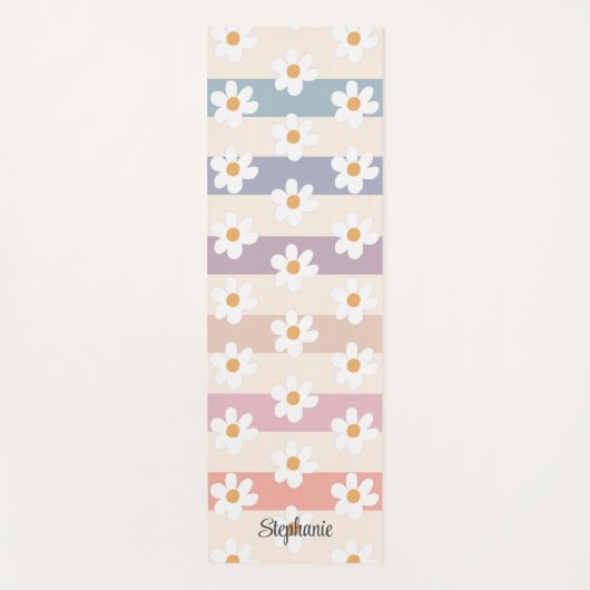 Daisy Pattern Personalisiert Yogamatte (Vorderseite)