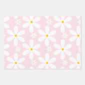 Daisy Pattern (PInk) Geschenkpapier Set (Vorderseite)