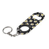 Daisy Pattern Print Mini Flaschenöffner (Vorderseite Schrägansicht)