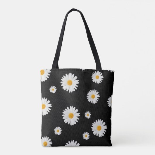 Daisy Pattern Print Tote Bag Tasche (Rückseite)