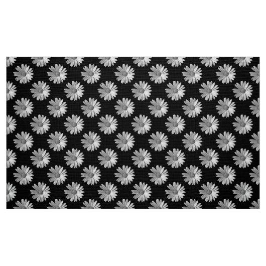 Daisy Pattern - Schwarz und Weiß Stoff (Fat Quarter (45,7 x 55,9 cm))