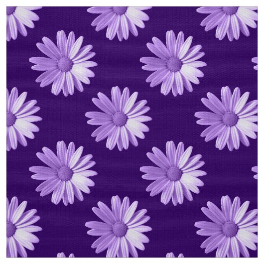 Daisy Pattern - Tief Lila Stoff (Muster)