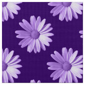 Daisy Pattern - Tief Lila Stoff (Nahaufnahme)