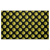 Daisy Pattern - Vollfarbigkeit auf schwarz Stoff (Fat Quarter (45,7 x 55,9 cm))