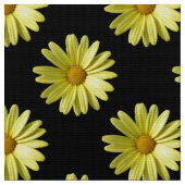 Daisy Pattern - Vollfarbigkeit auf schwarz Stoff (Nahaufnahme)